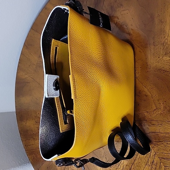 botkier Convertible Bucket Leather Bag, Turmeric Combo, NWT - Picture 11 of 15